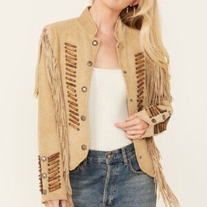 Scully Women's Beaded And Lace Fringe Jacket - Brand New - tags intact.